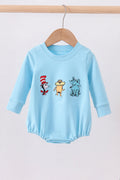 Blue character embroidery bubble
