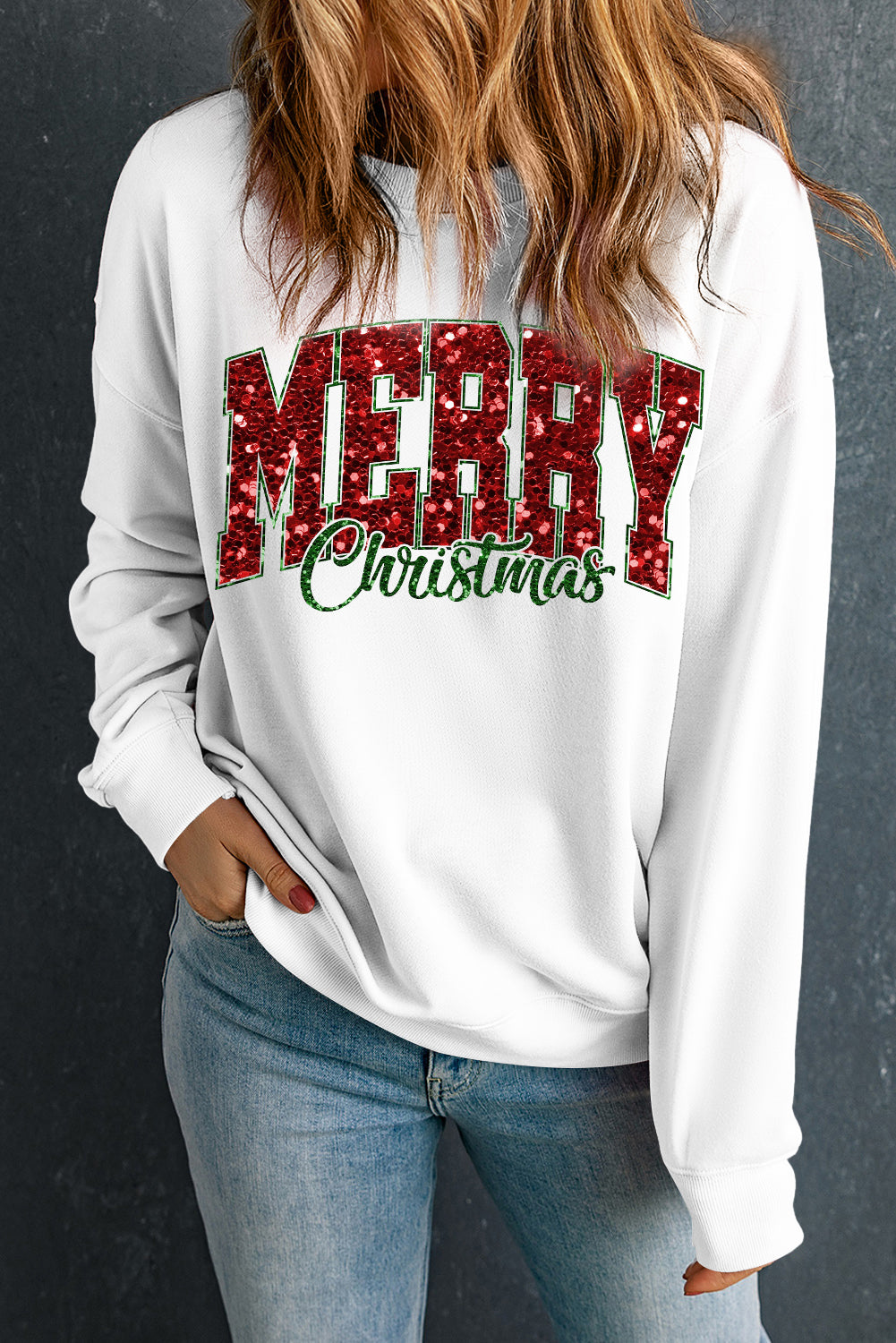 Madison Transfer Printing Crewneck Pullover