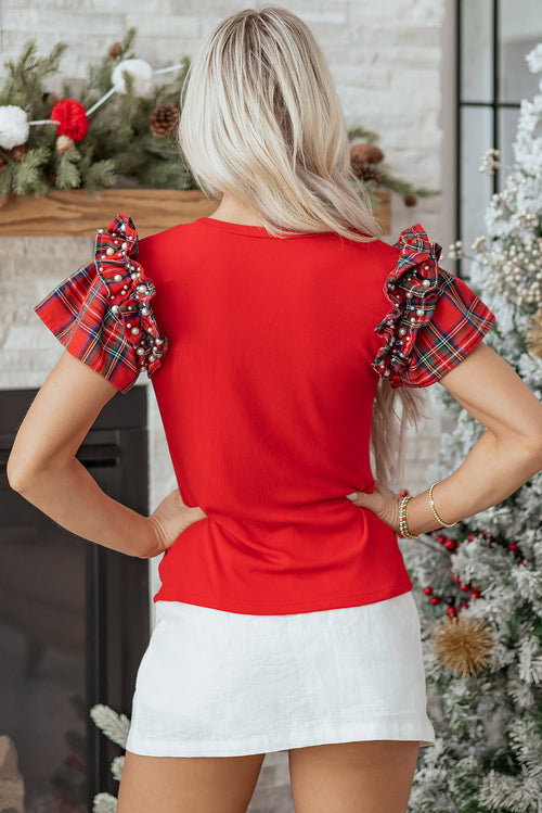 Beatriz Ruffle Short Sleeve PLUS Blouse
