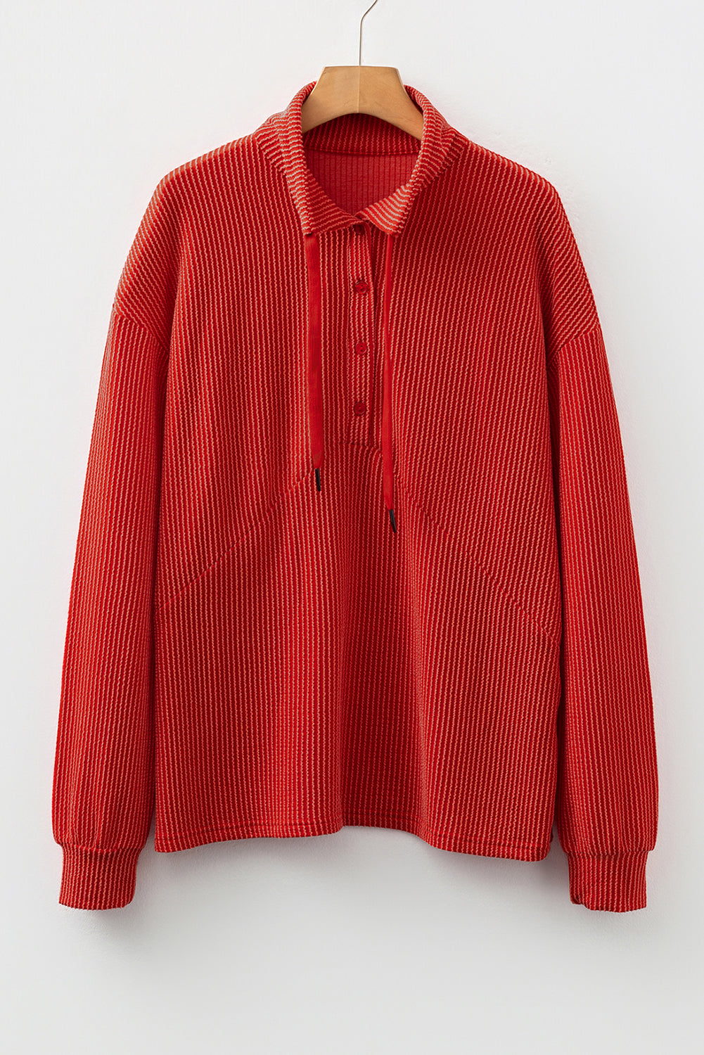 Alianna Collared Drawstring Pullover Top