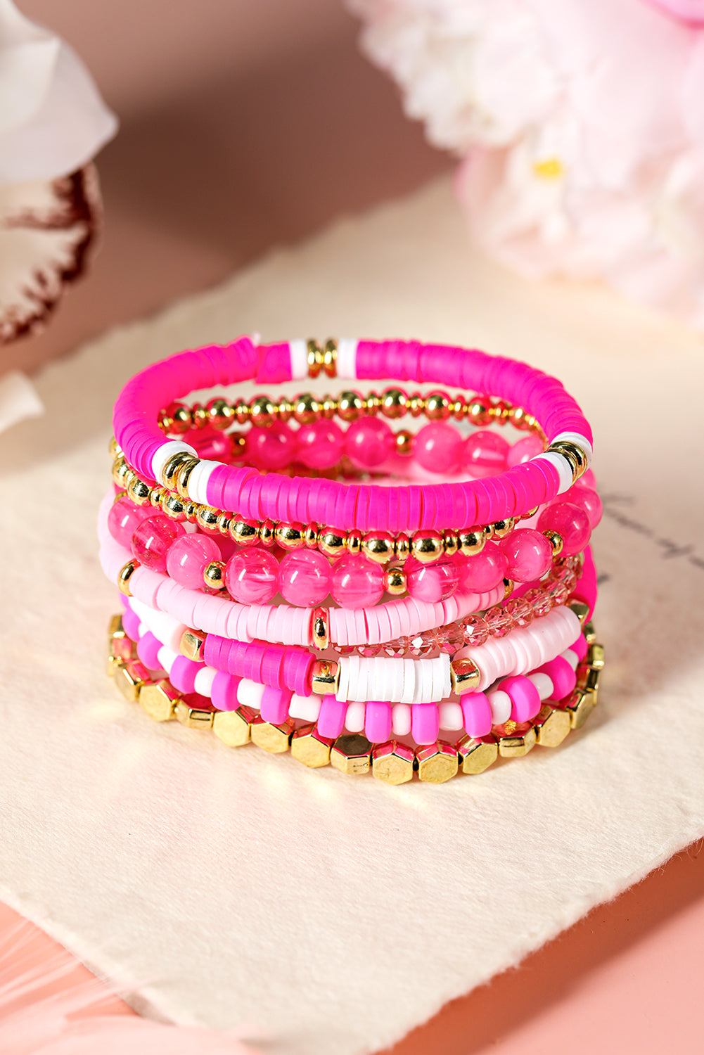 Dallas Beaded Elastic Bracelet Set