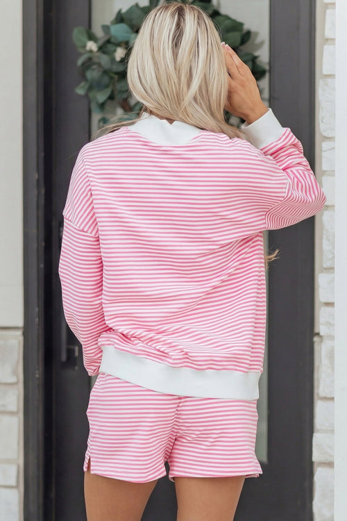 Amira Mock Sweatshirt and Shorts Set