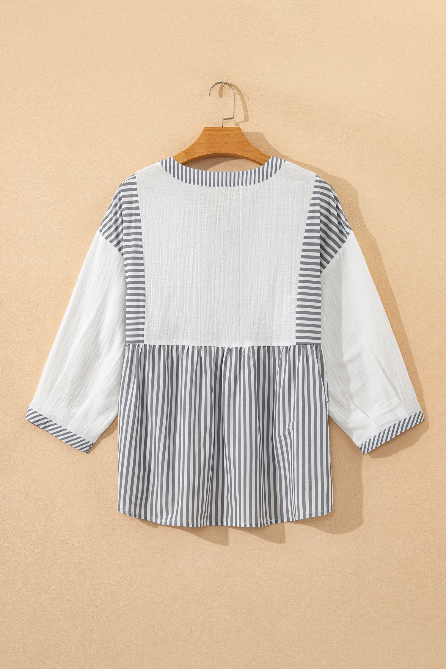 Zahra Bracelet Sleeve Babydoll Blouse