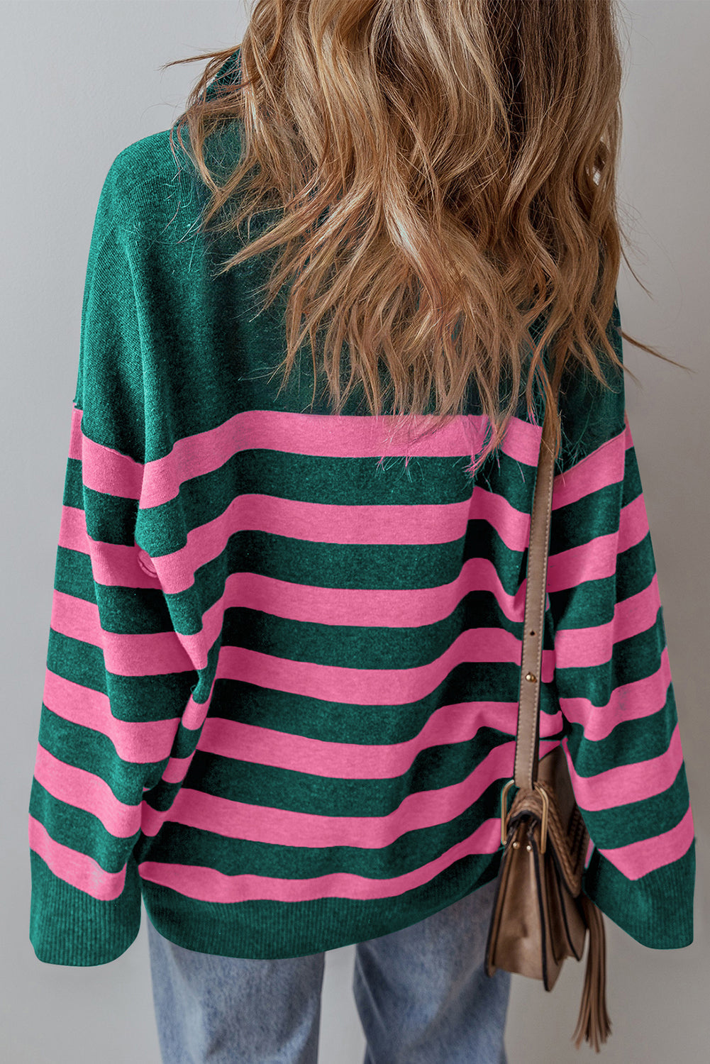 Peyton Collared Quarter Zipper Oversized Sweater