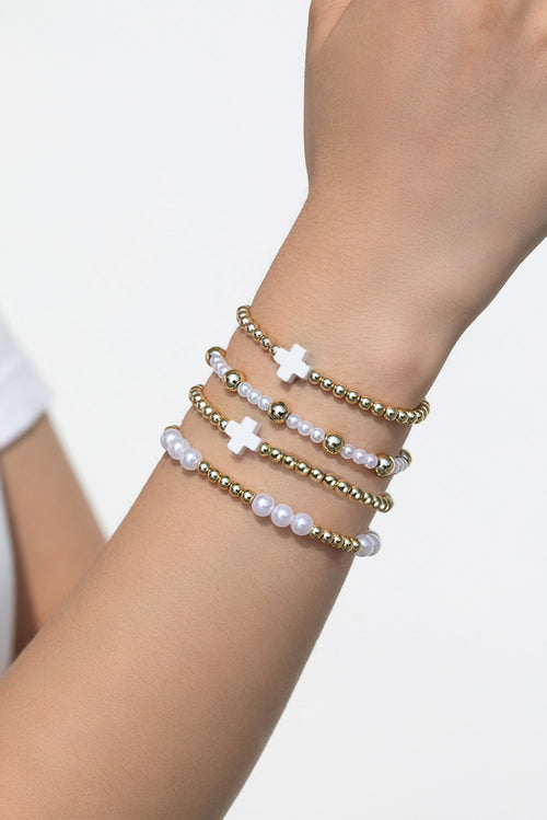 Arely Beaded Elastic Layered Bracelet
