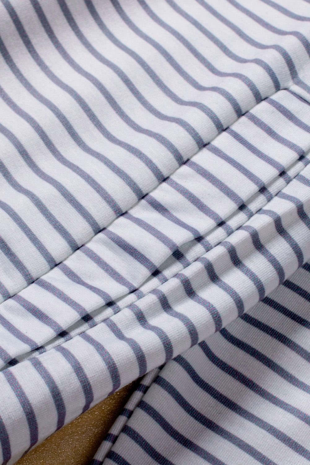 Amelia Zipper Collar Striped Sweatshirt