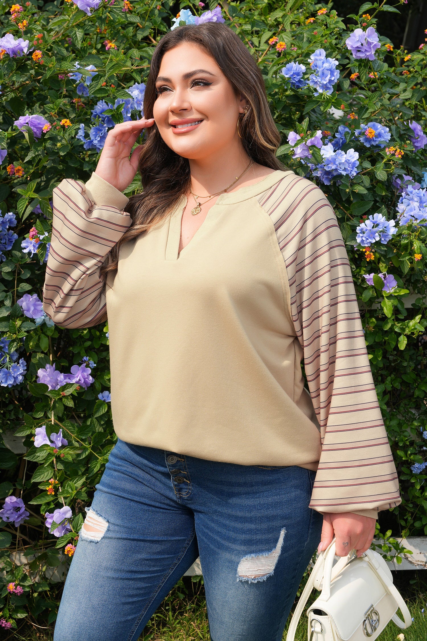 Iris Notched Raw Edge PLUS Jumper