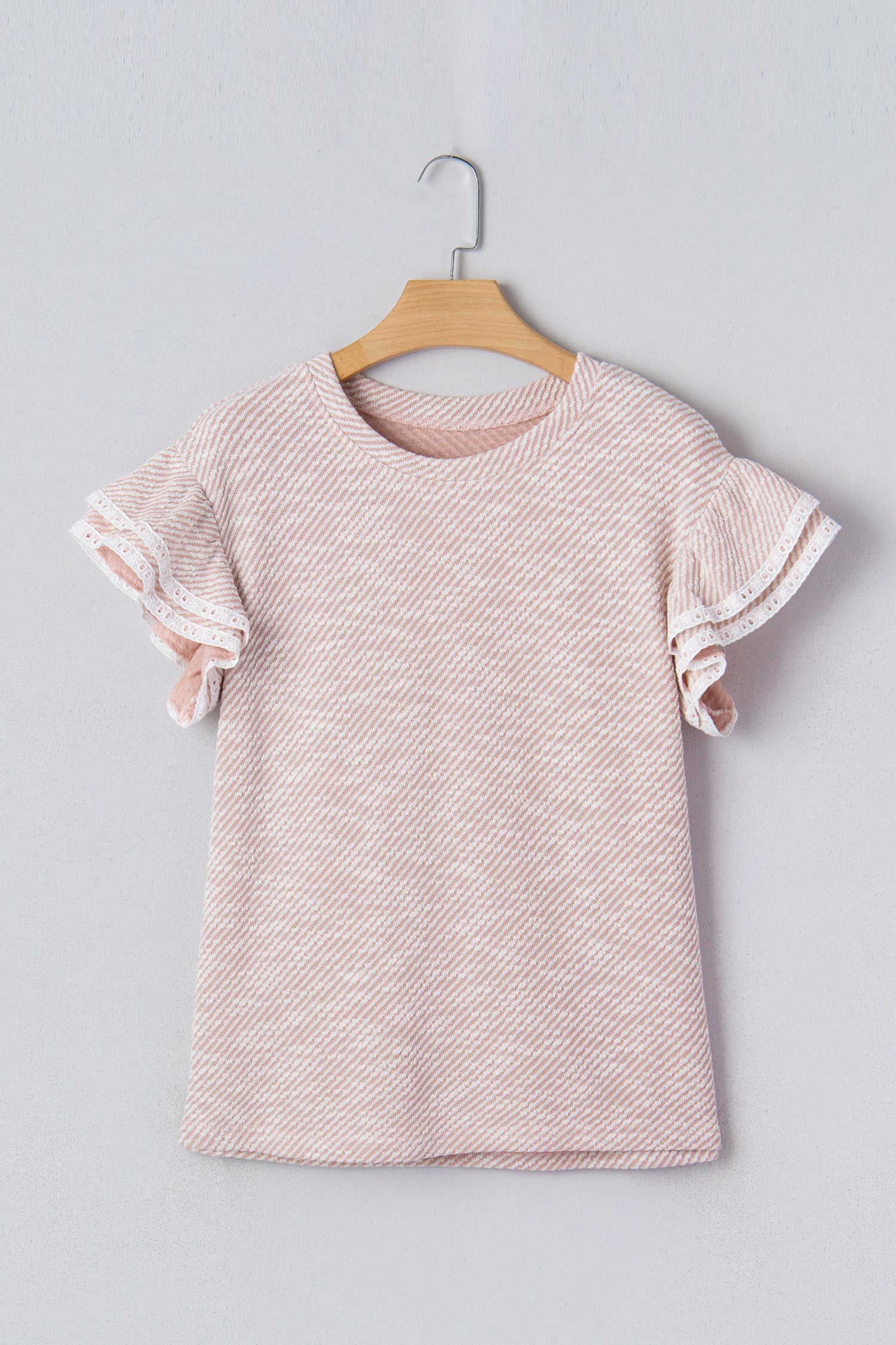 Amanda Ruffled Short Sleeve Blouse