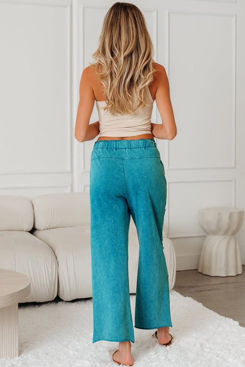Amirah Raw Hem Patched Pants