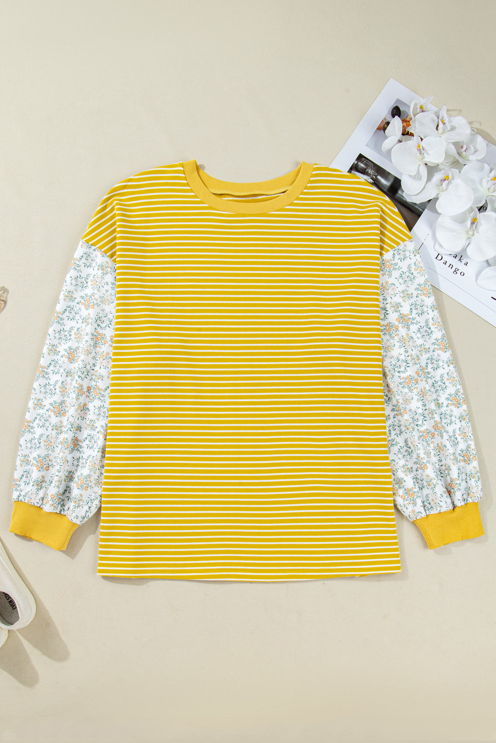 Evelyn Sleeve Patchwork Loose Top