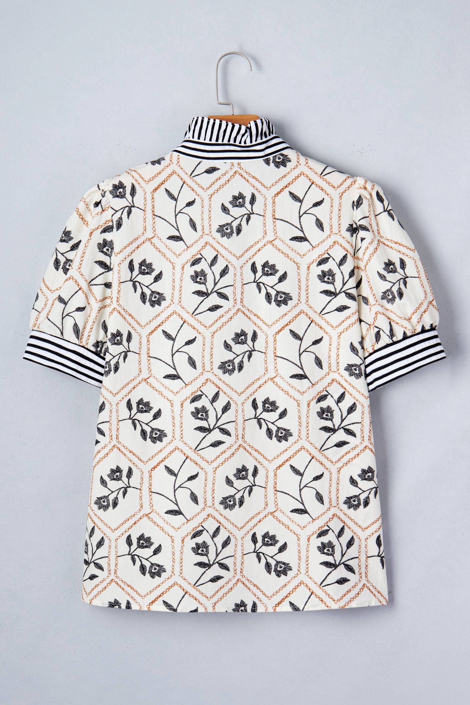 Hayden Patchwork Short Sleeve Blouse