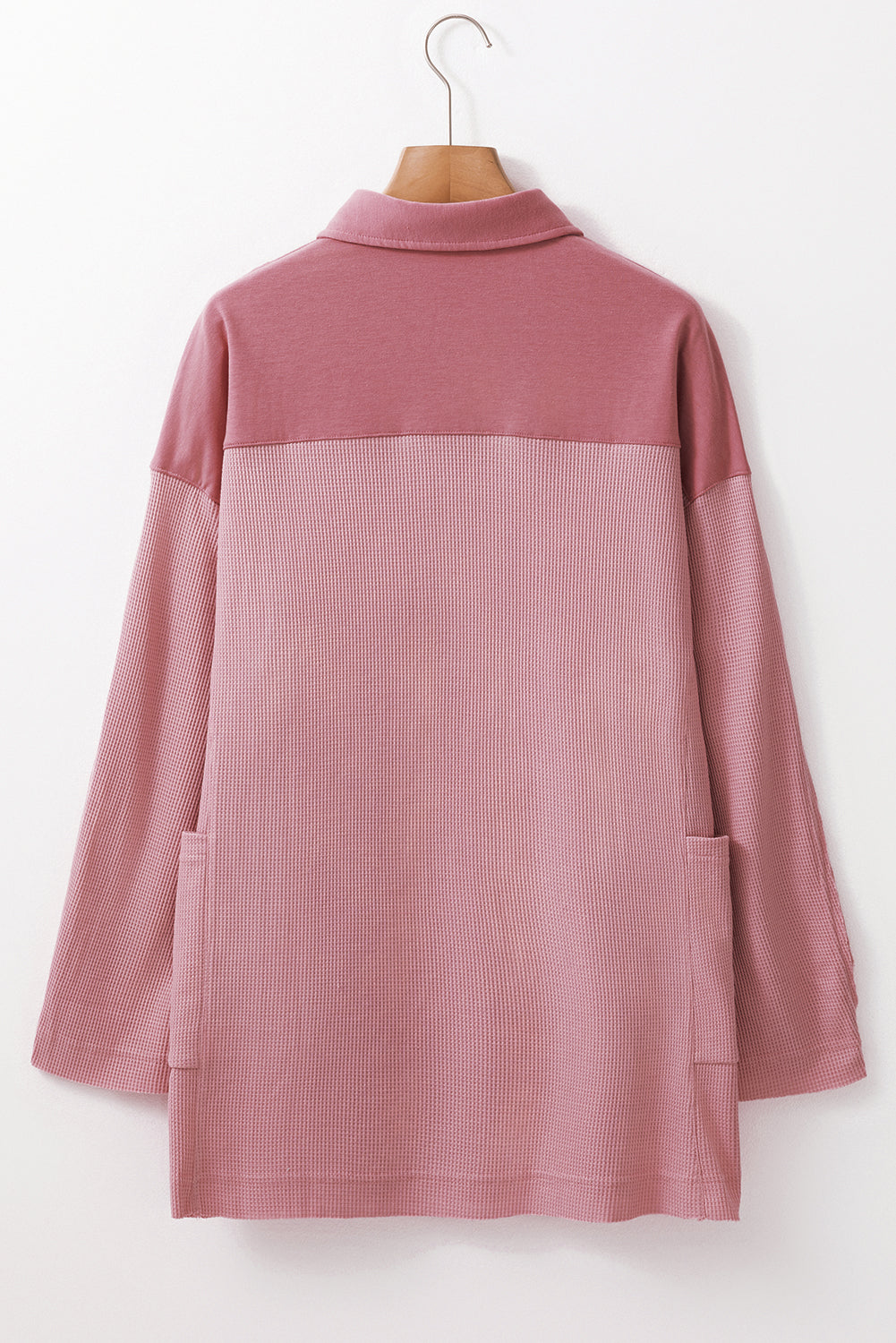 Arianna Waffle  Half Button Top