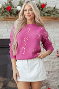 Ella Holiday Drop Shoulder Sweater