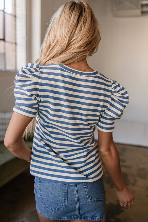 America Graphic Puff Sleeve Top